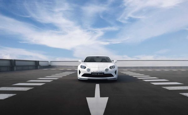 Alpine A110, Concept car , en versió elèctrica. Render des de davant. Cotxe Andorra